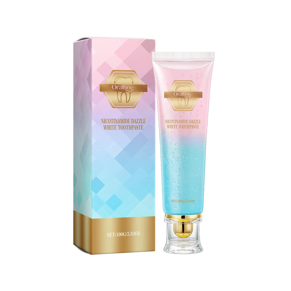 Dentifrice Oralhoe au Niacinamide 100g - Blanchiment des Dents, Anti-Plaque et Haleine Fraîche Menthe