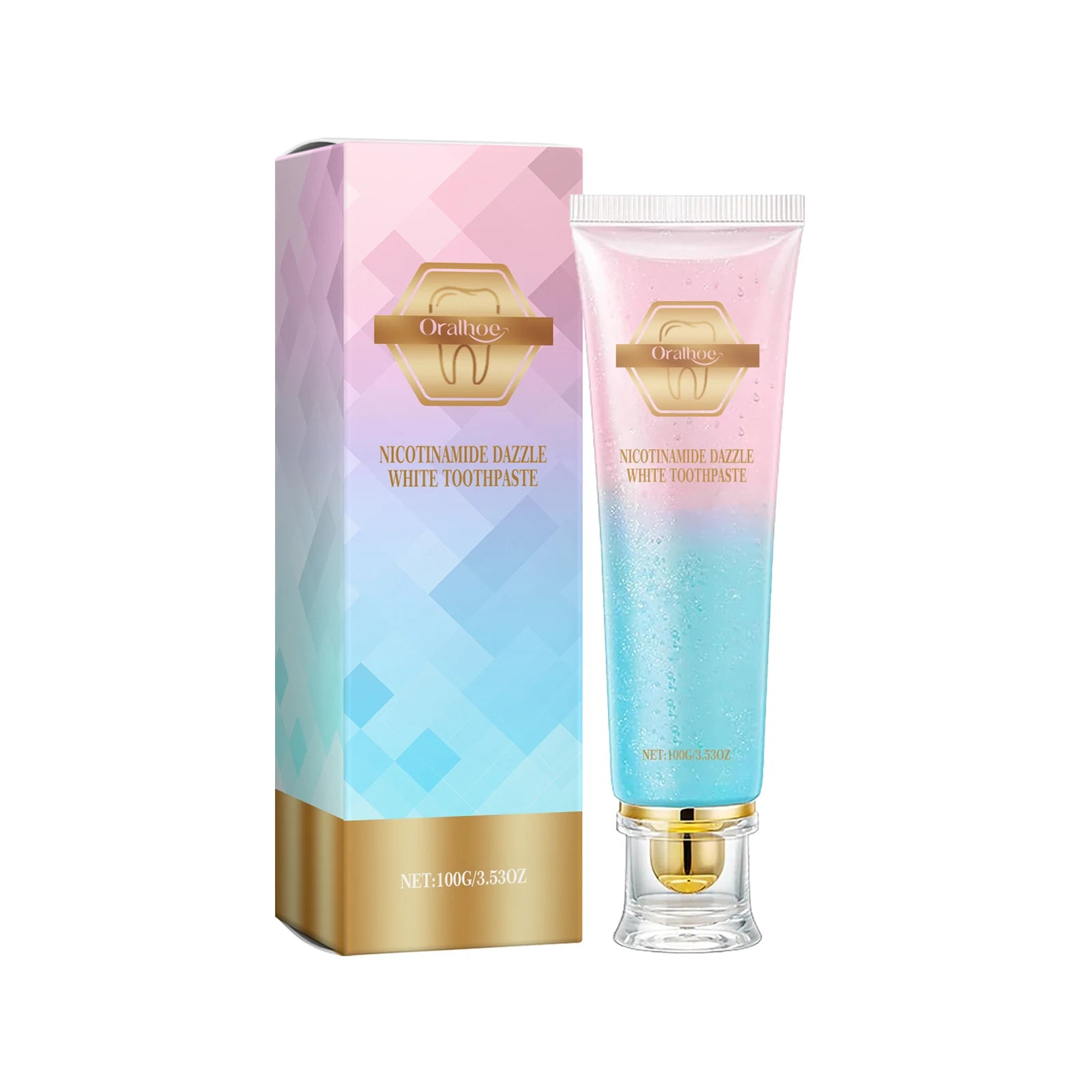 Dentifrice Oralhoe au Niacinamide 100g - Blanchiment des Dents, Anti-Plaque et Haleine Fraîche Menthe