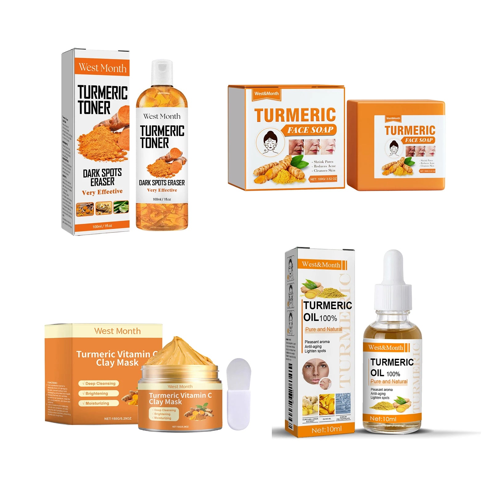 Soins Visage Curcuma West & Month - Anti-Acné & Pores