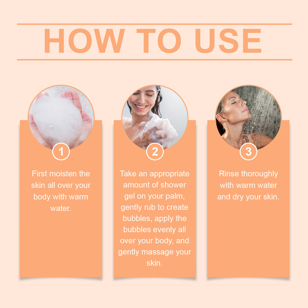 Gel douche à la papaye Blanchiment Lissant Nettoyage Éliminer la saleté Décoloration Pigmentation Mousse riche Arôme Durable Hydrater Rafraîchir Gel douche