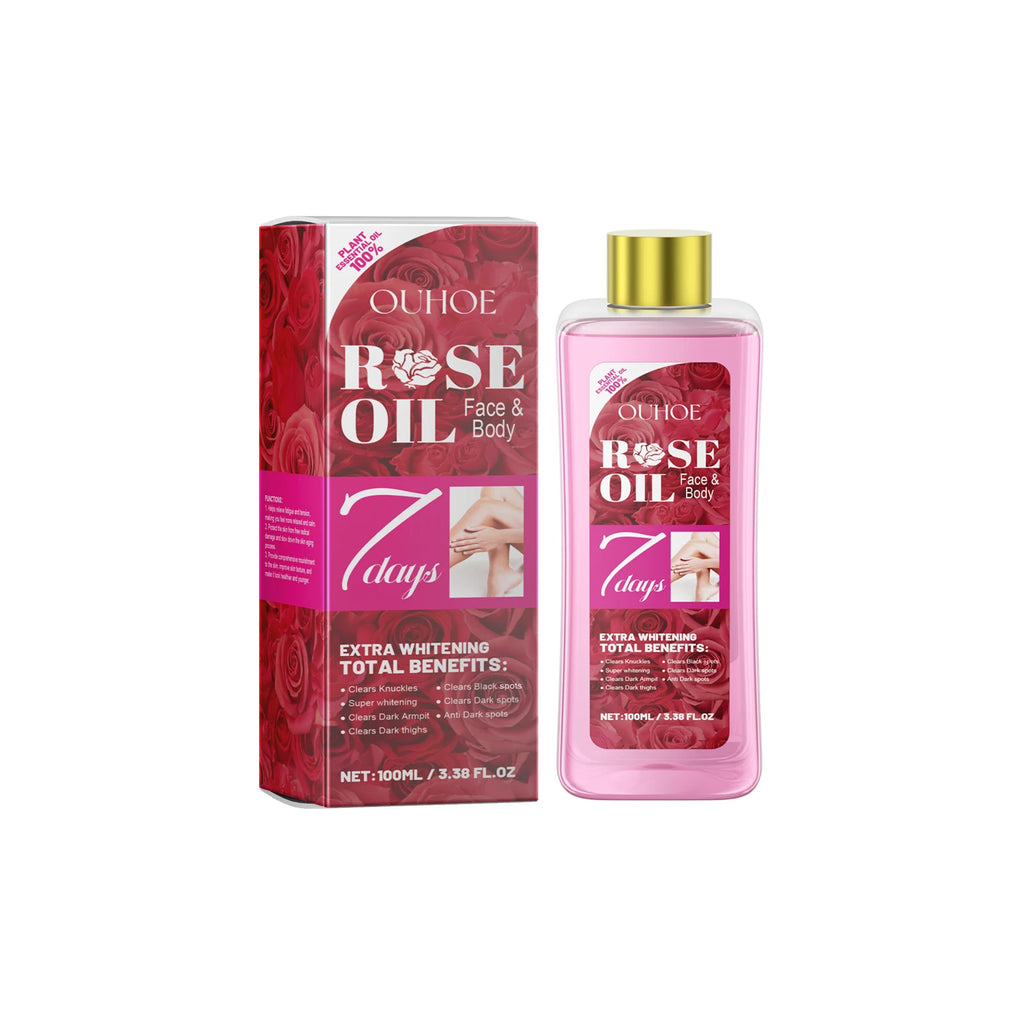 100ml Rose Body Oil with Moroccan Argan Oil And Vitamin E Intense Moisturizing Nourishing Dry Skin Massage Luxury Body Care