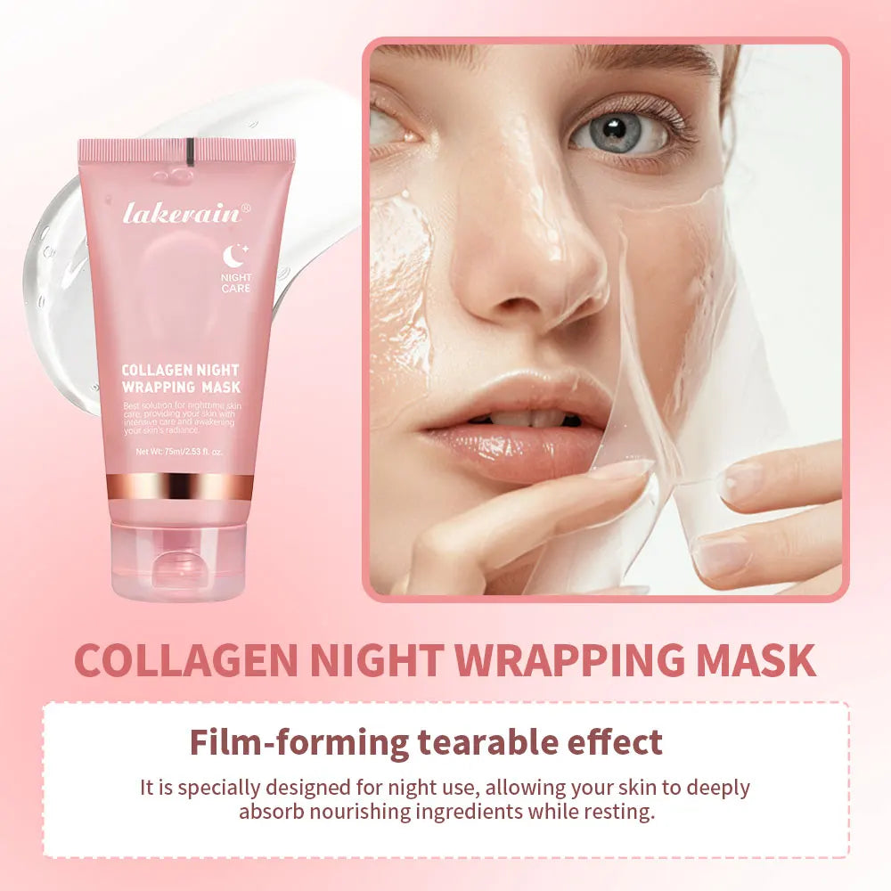 Collagen Peel-off Mask Jelly Night Wrapping Facial Mud Firming mask Daily Face Skincare Deep Cleaning Skin-Peeling Off Covers