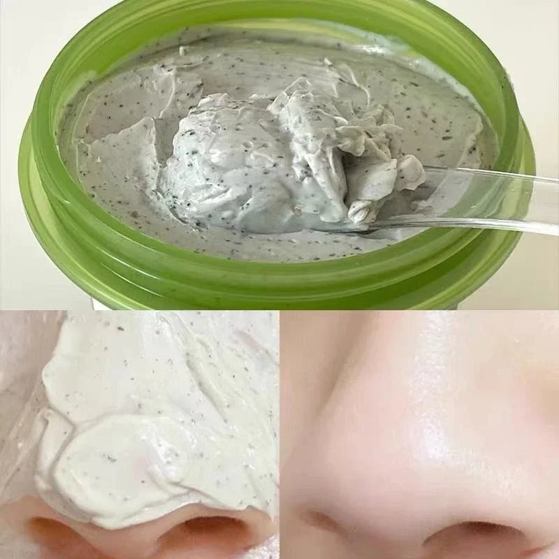Sérum coréen pour les pores de haricots mungo, mousse nettoyante pour pores profonds, dissolvant de maquillage, masque d'huile et d'argile, produits de soins raffermissants pour la peau