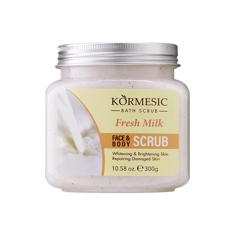 KORMESIC Crème de gommage corporel au curcuma Hydratant pour le visage Lait nettoyant en profondeur Rose Douce exfoliation du visage tendre Produit de soins de la peau