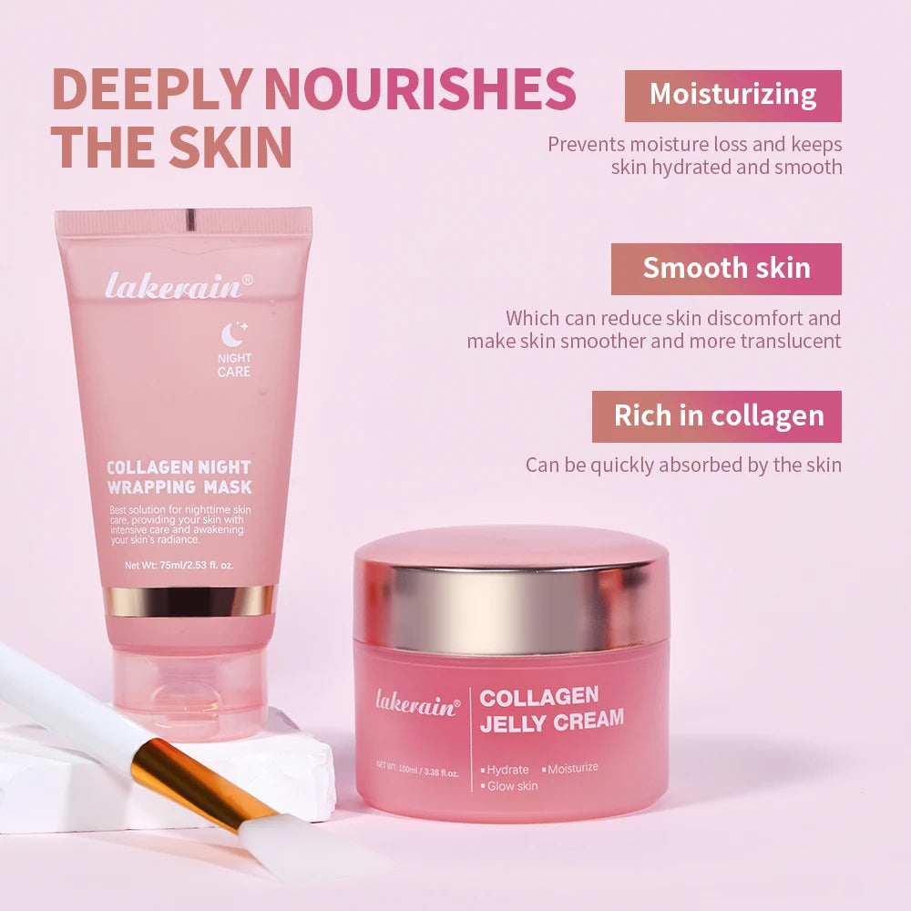 Collagen Peel-off Mask Jelly Night Wrapping Facial Mud Firming mask Daily Face Skincare Deep Cleaning Skin-Peeling Off Covers