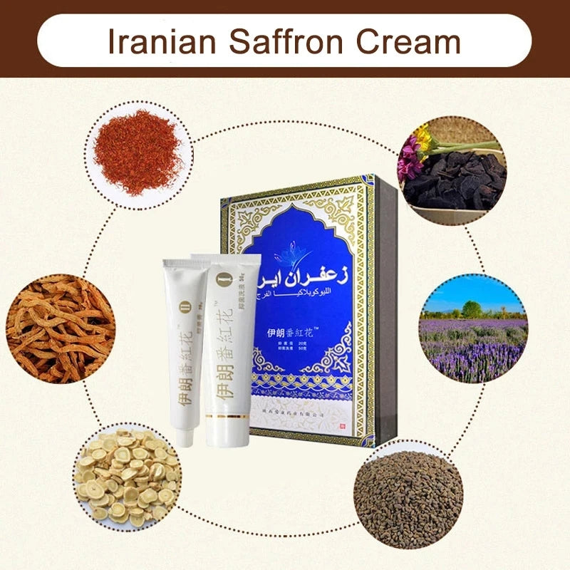 Crème Blanche au Safran Iranien Leucoplasie Vulvaire Soin Intime Vaginal Réparatrice Massage Santé Hygiène Féminine