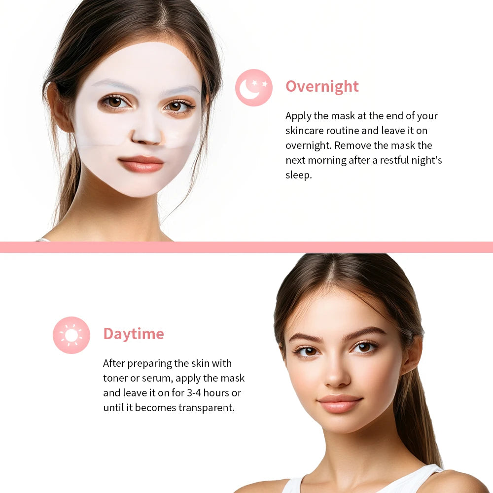Masque Visage Bio-Collagène Profond - Resserrement Pores Hydratation Nuit