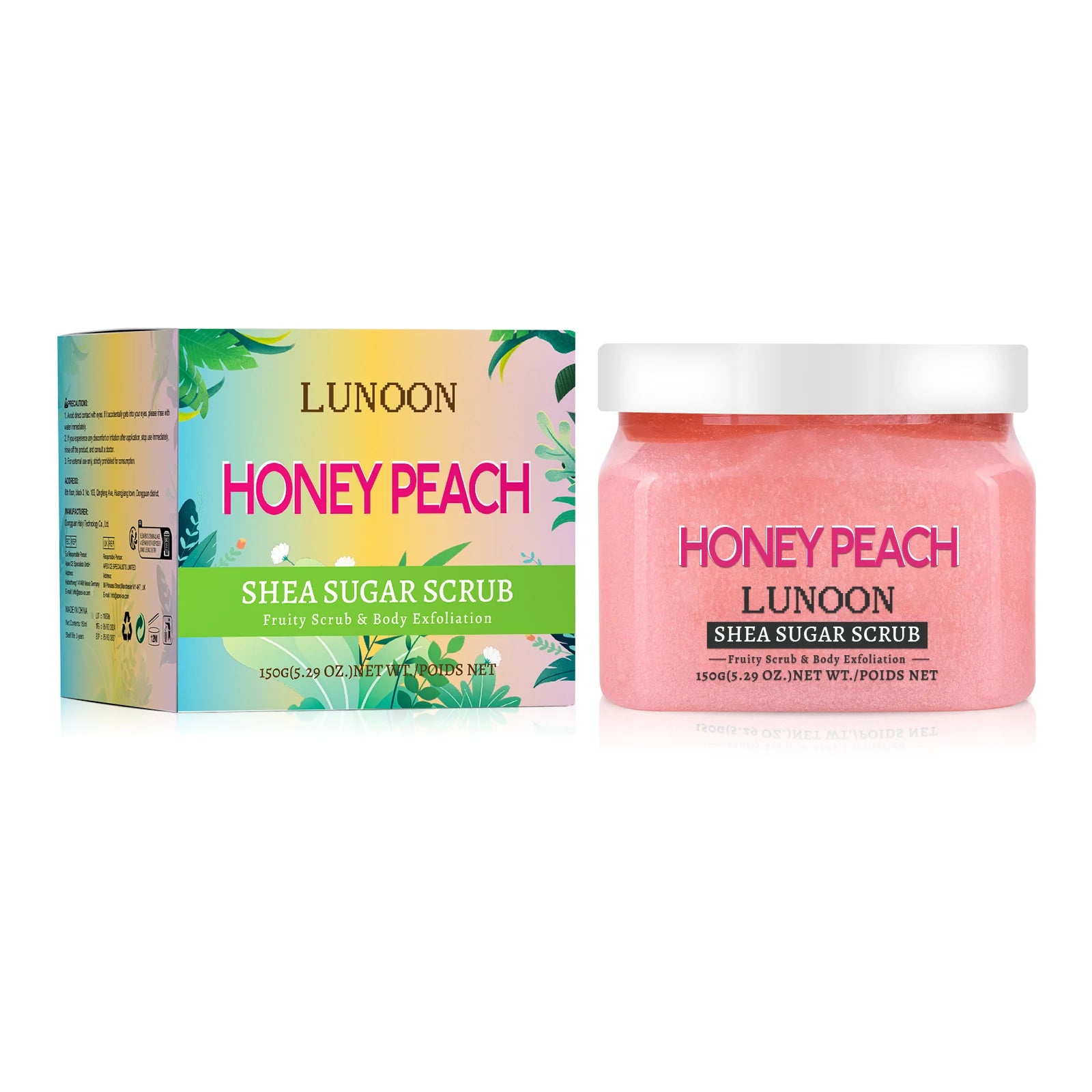 Gommage au sucre de karité et pastèque naturel 150g - Exfoliant pour le corps, peau hydratante, lisse et brillante, pour coudes, genoux, dos et jambes