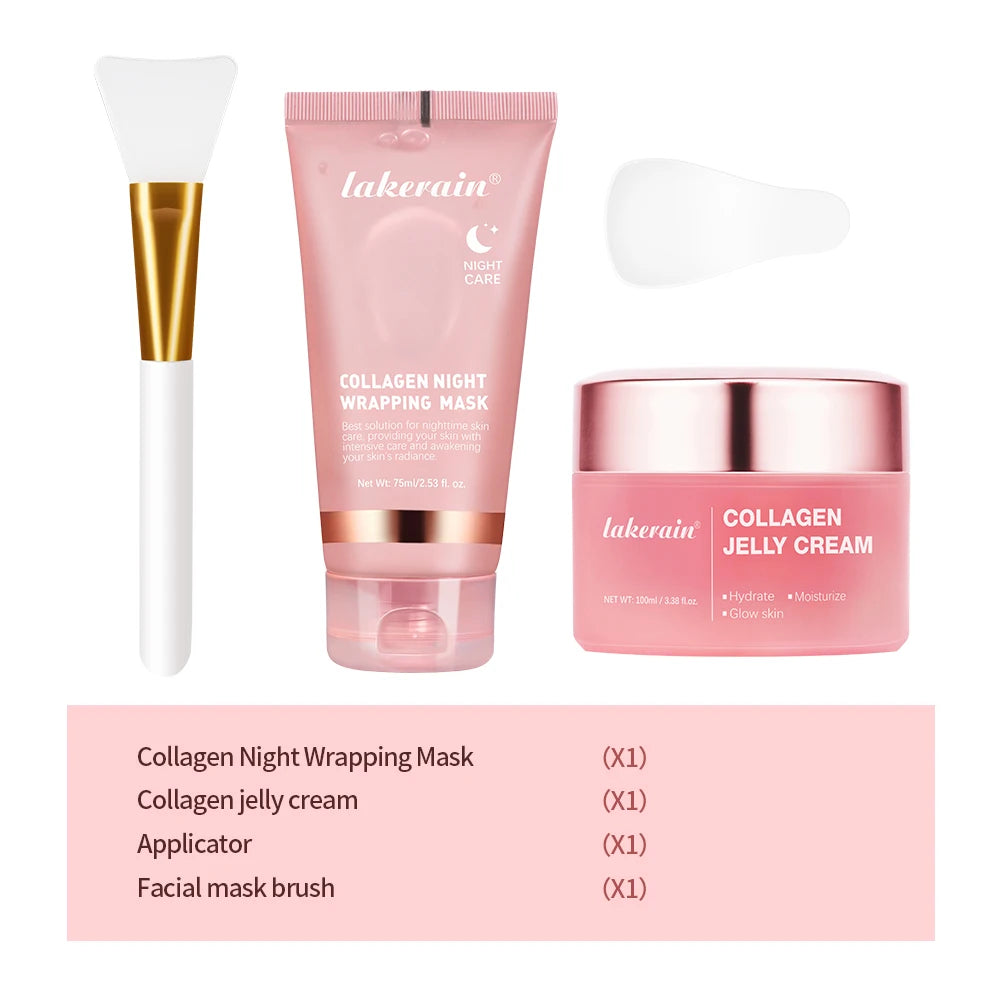 Collagen Peel-off Mask Jelly Night Wrapping Facial Mud Firming mask Daily Face Skincare Deep Cleaning Skin-Peeling Off Covers