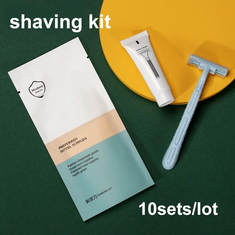 Kit Dentaire de Voyage - Brosse à Dents Dentifrice Rasoir - Fournitures Hôtel Voyage