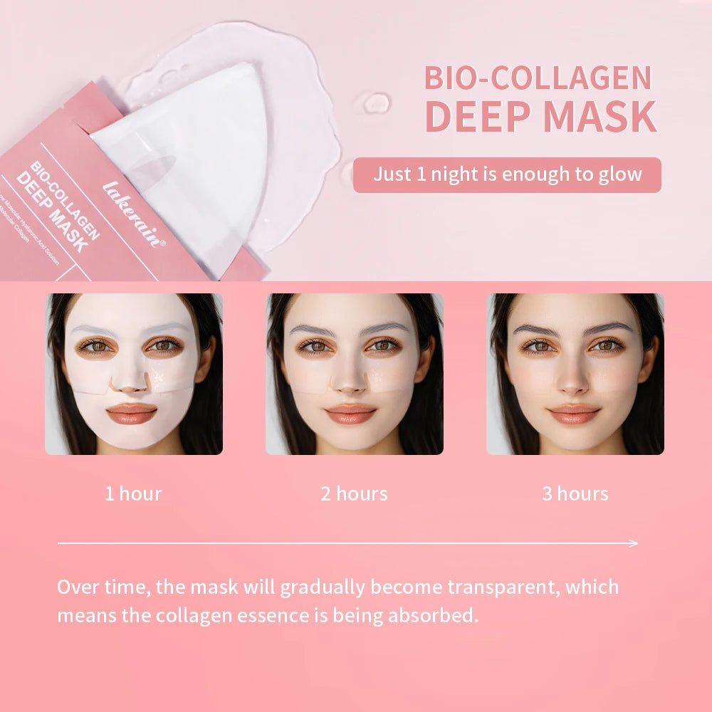 Masque Hydrogel Bio-Collagène - Hydratation Profonde Nuit - Raffermissant Anti-Âge