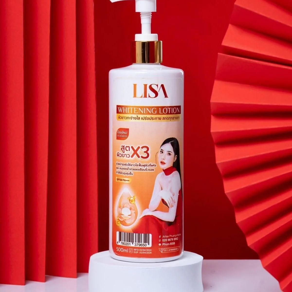 250ML/500M Thailand LISA Collagen Body Whites Élimine les taches brunes, éclaircit les taches, hydrate la peau ferme Blanc brillant lisse