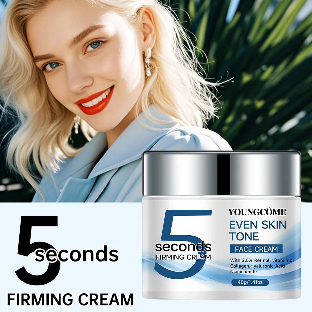 Crème Visage 5 Secondes - Lissante Raffermissante Anti-Poches Anti-Âge