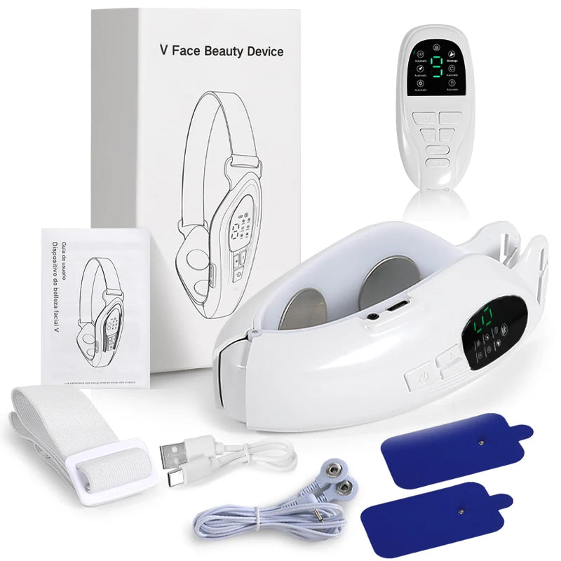 V Shaped Face Beauty Device with Remote Control LED Photon Face Lifting Massager Double Chin Removal Facial Beauty Instrument