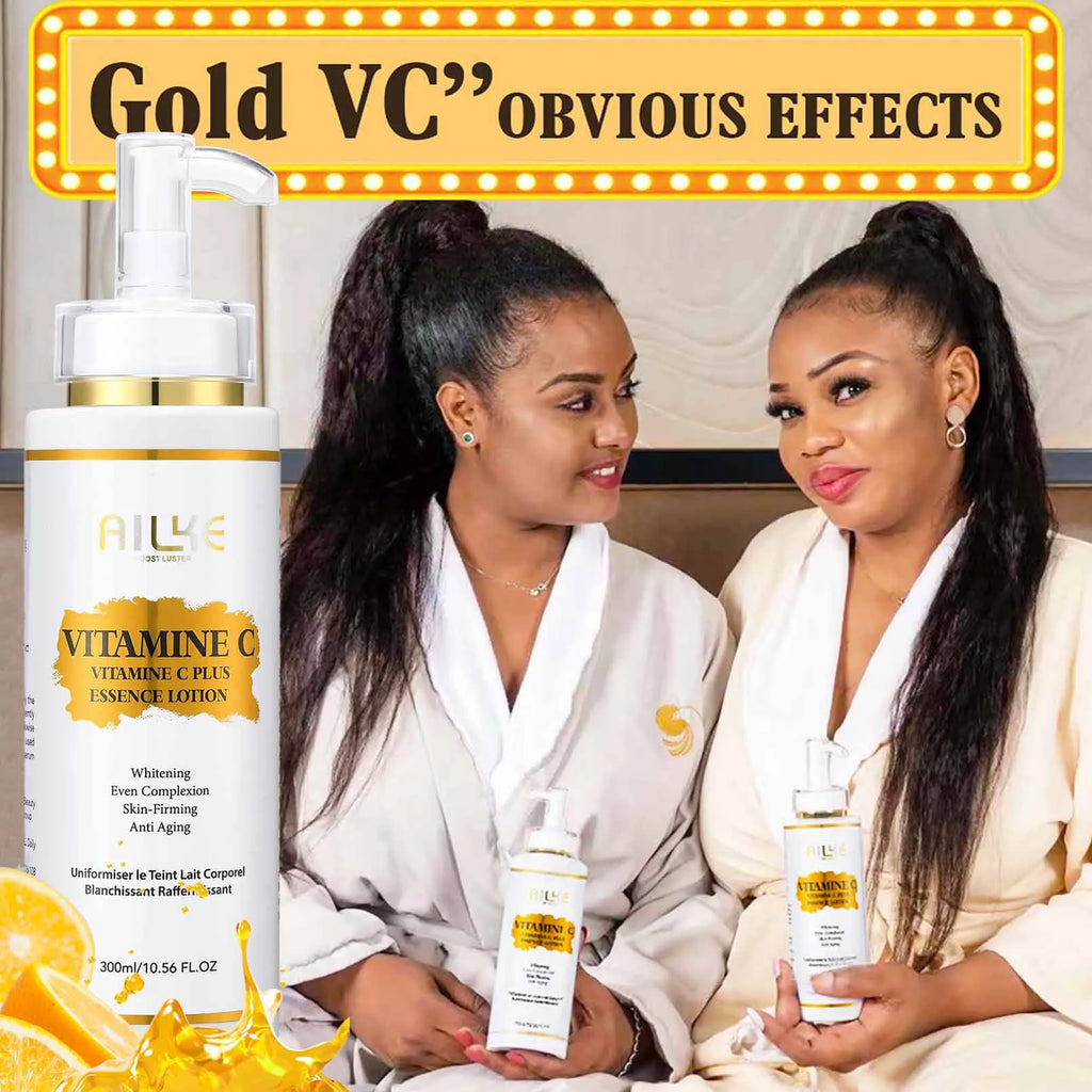 Kit AILKE Vitamine C - Sérum & Crème Éclaircissants Corps