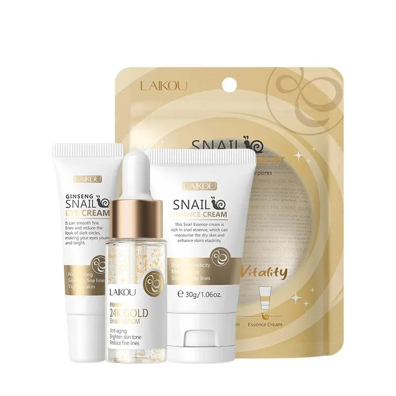 Kit Voyage LAIKOU Vitamine C - Sérum, Crème Yeux & Visage