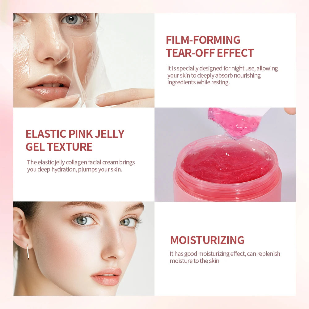 Collagen Peel-off Mask Jelly Night Wrapping Facial Mud Firming mask Daily Face Skincare Deep Cleaning Skin-Peeling Off Covers