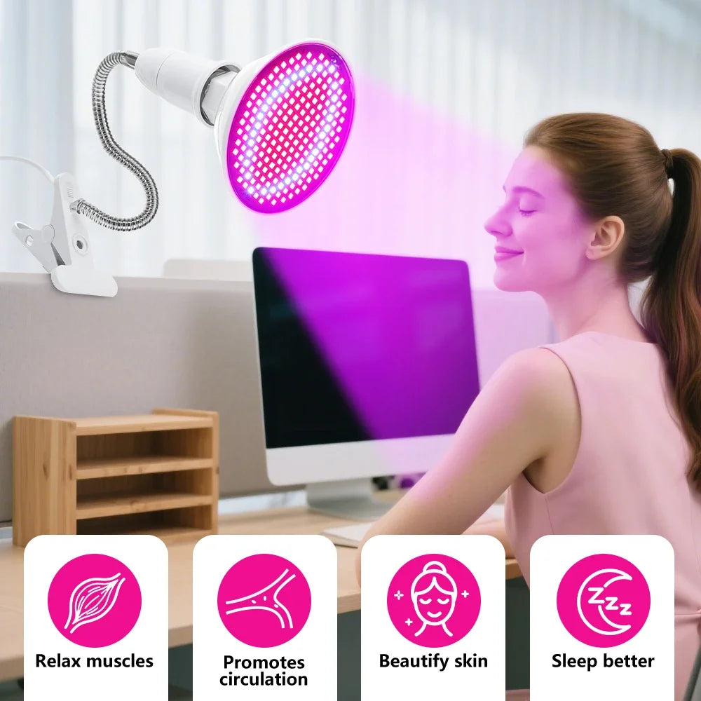 LED Photon Beauty Lamp Face Wrinkle Removal Anti-Aging Device Red Light Blue Light Acne Removal Firming Skin Home Beauty Device