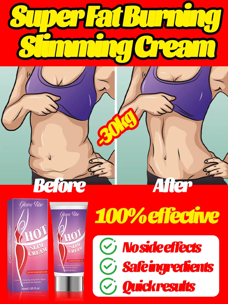 Crème minceur à l'extrait végétalingrédients sûrscombustion efficace des graissesadaptée à une utilisation pour tout le corps