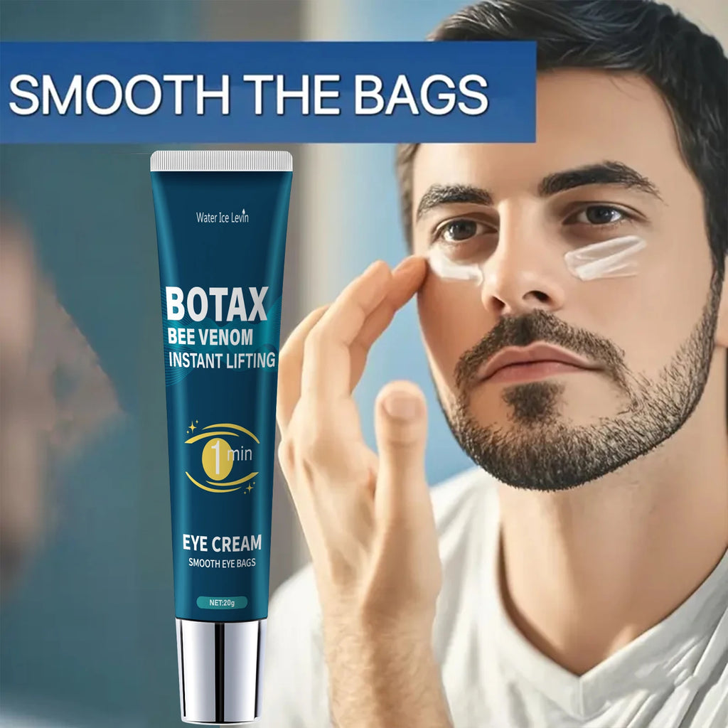 Gel raffermissant pour les yeux, estompe les ridules, contient de la caféine, du rétinol et de l’acide hyaluronique, hydrate et rafferrit la peau, sans alcool