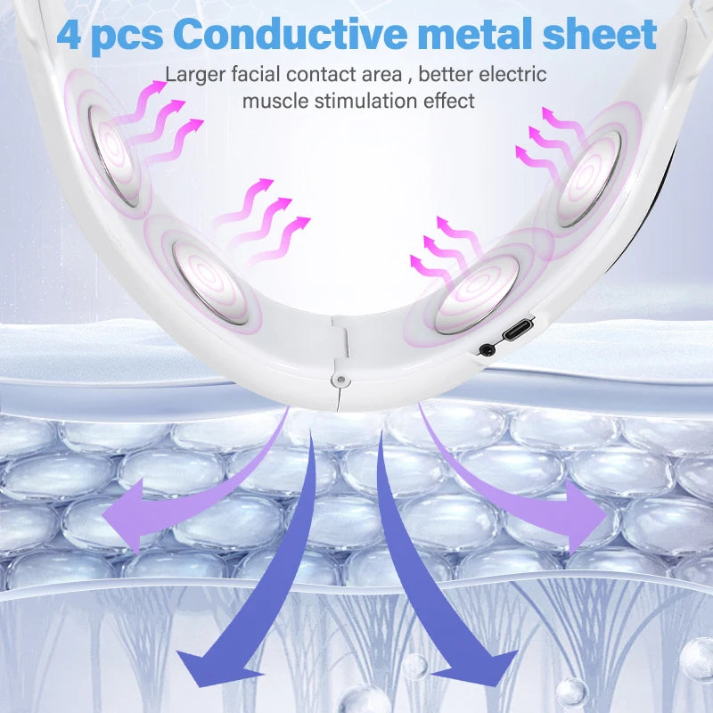 V Shaped Face Beauty Device with Remote Control LED Photon Face Lifting Massager Double Chin Removal Facial Beauty Instrument