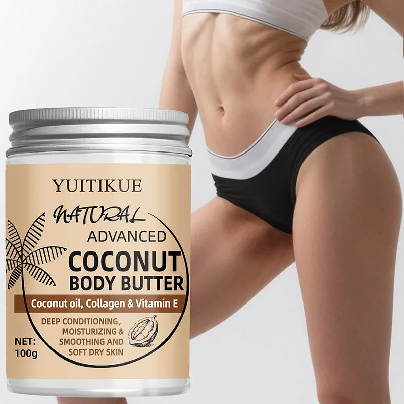 Crème Corporelle Noix de Coco 100g - Raffermissante & Hydratante Peau Douce