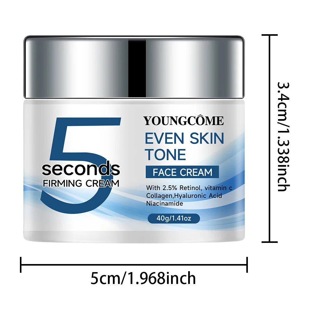 Crème Visage 5 Secondes - Lissante Raffermissante Anti-Poches Anti-Âge