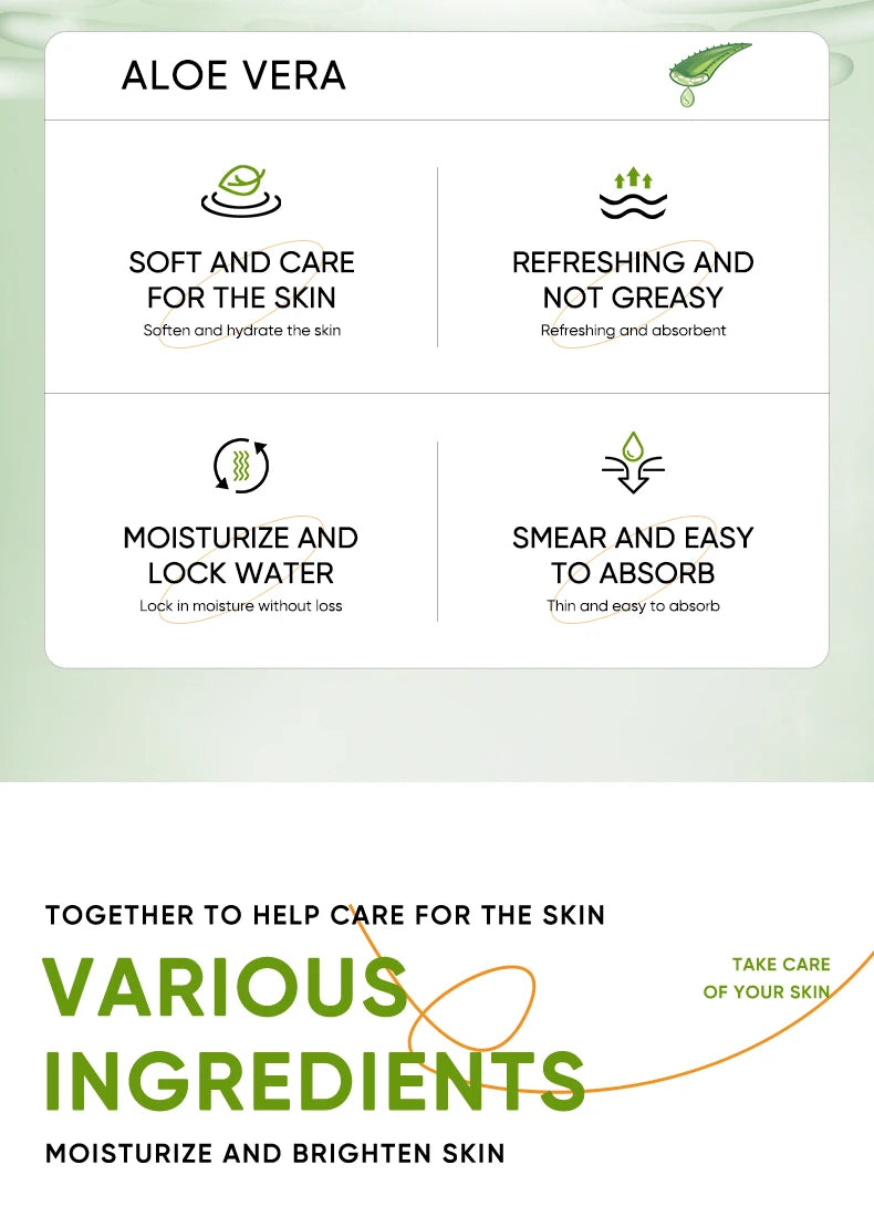 20pcs/box SADOER Aloe Vera Masques faciaux de sommeil Visage Hydratant Hydratant Blanchiment Anti-rides Masque Soins de la peau