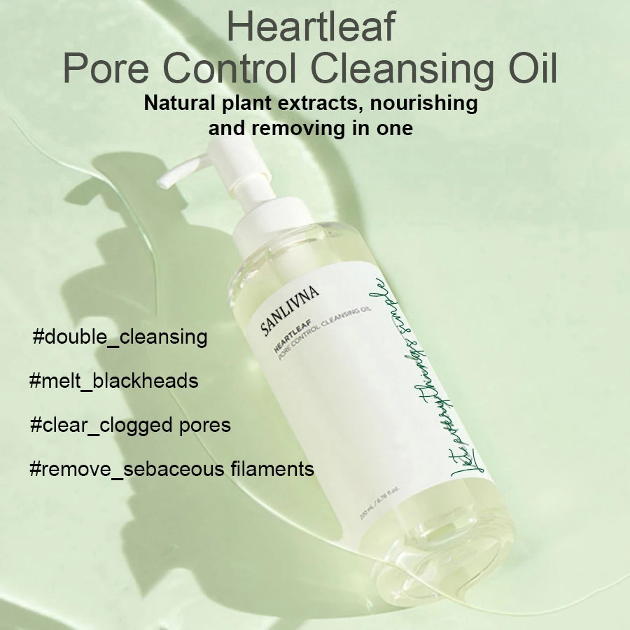 Sanlivna – ensemble coréen de 4 pièces pour soins de la peau, feuille de cœur, équilibre et éclaircissement de l'huile avec complexe apaisant