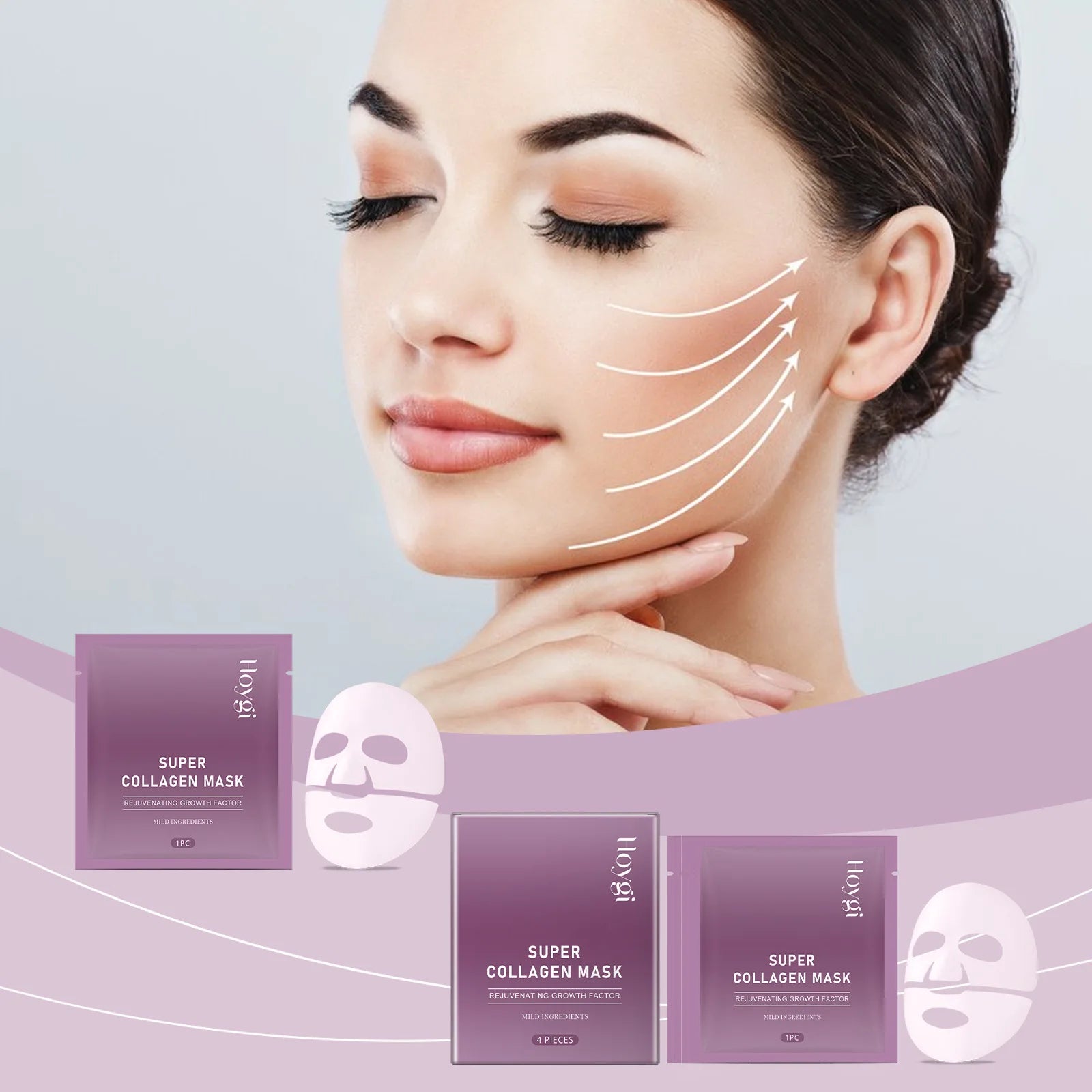Masque Anti-Âge Collagène & Acide Hyaluronique