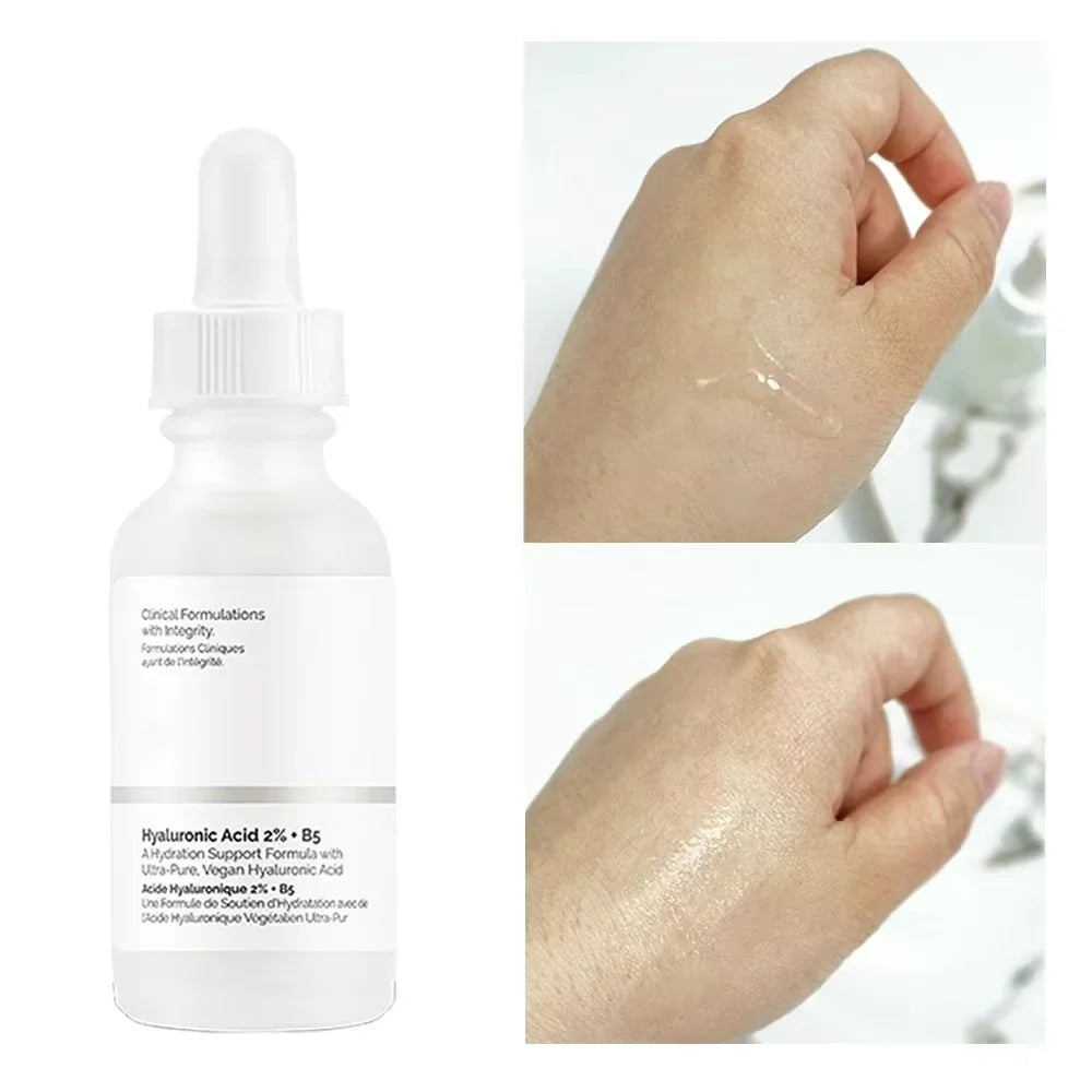 2% Acide hyaluronique + B5 Sérum hydratant nourrissant sec lisse visage soins de la peau pores rétrécissant sérums hydratants soins de la peau
