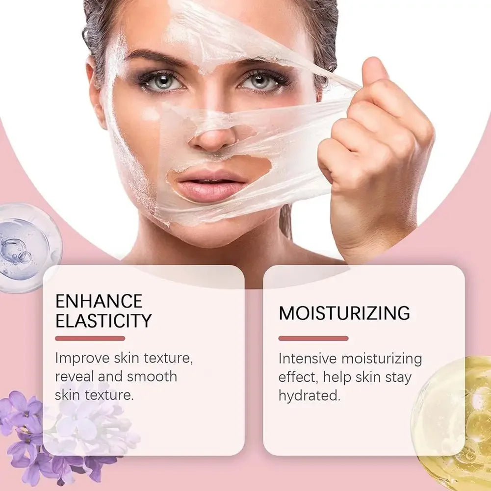 Collagen Peel Off Facial Mask Gently Cleansing Deeply Hydrating Moisturizing Face Mask Korean Skin Care Cream 75ml/100g