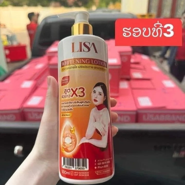 250ML/500M Thailand LISA Collagen Body Whites Élimine les taches brunes, éclaircit les taches, hydrate la peau ferme Blanc brillant lisse