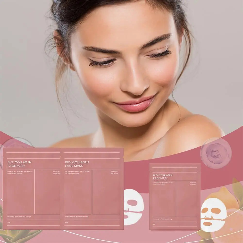 Masque Visage Bio Collagène - Hydratation Nuit Rafraîchissant Illuminant