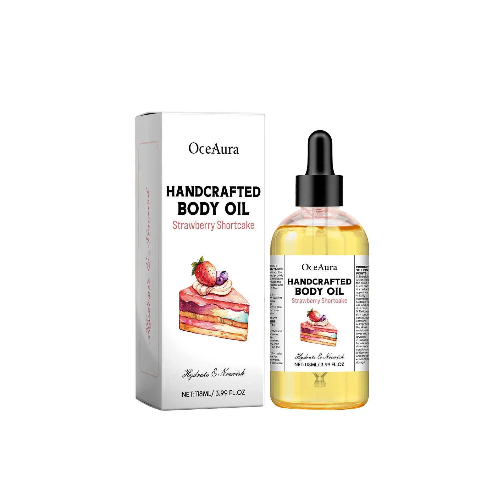 Huile Corporelle Vanille Chaude - Hydratante Nourrissante Anti-Sécheresse Spa