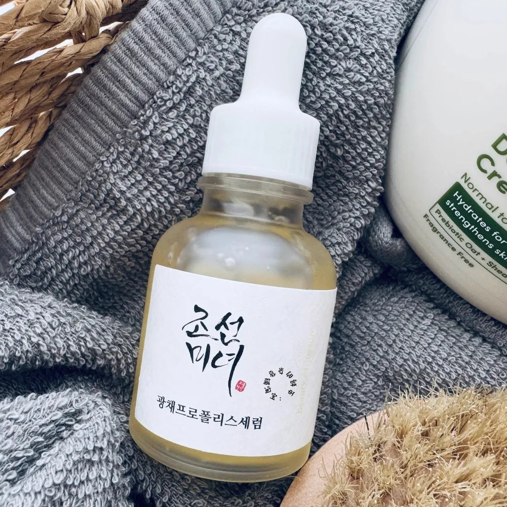 Coréen visage hydratant apaisant revive lueur sérum profond thé vert panthénol Propolis Niacinamide Ginseng escargot Mucin riz peau