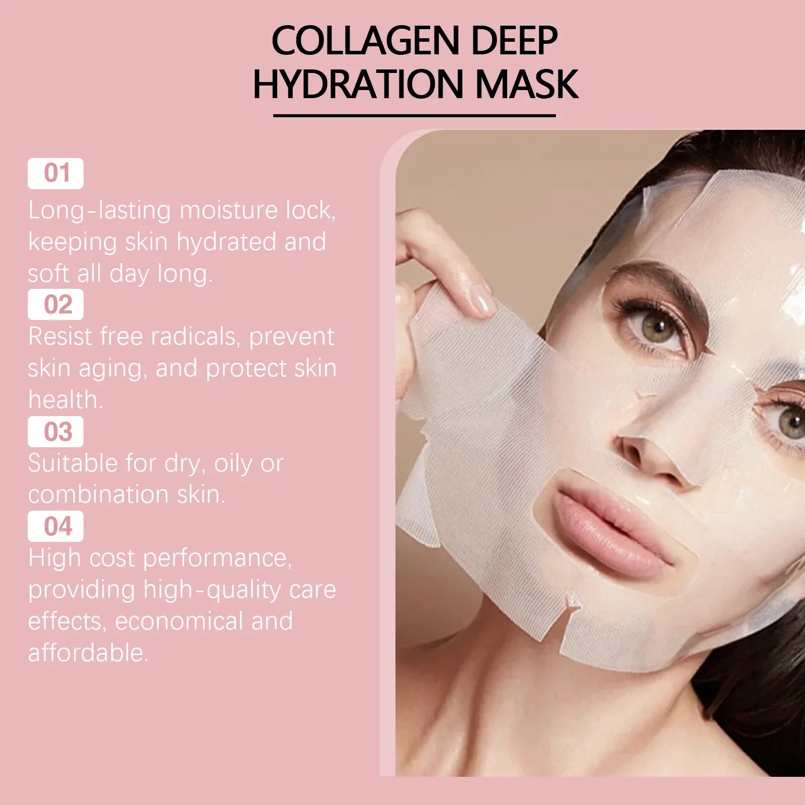 Masque Anti-Âge Collagène & Acide Hyaluronique