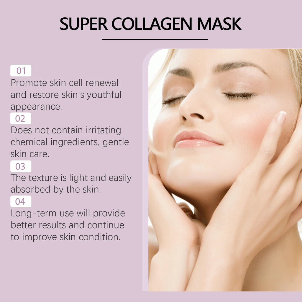 Masque Anti-Âge Collagène & Acide Hyaluronique