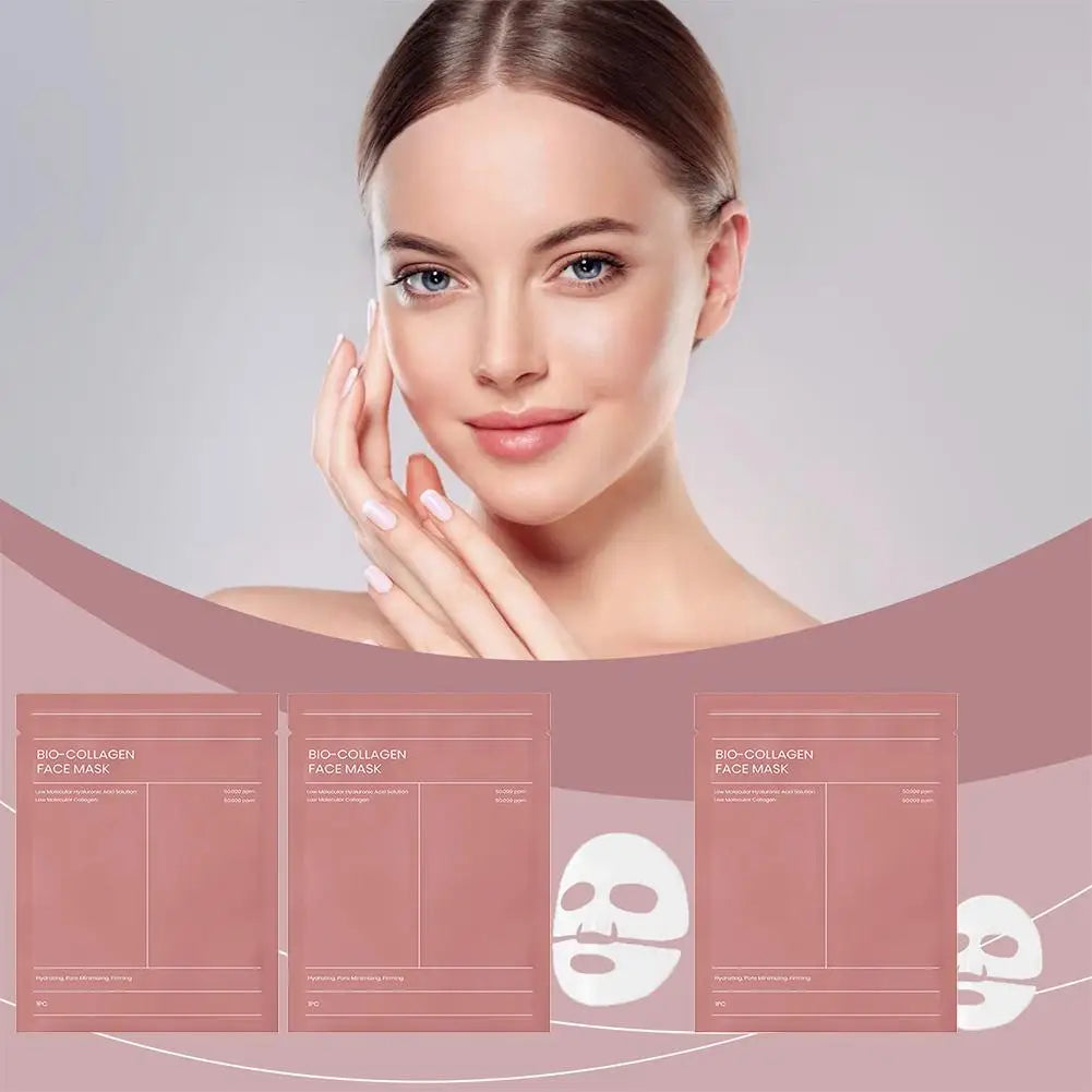 Masque Visage Bio Collagène - Hydratation Nuit Rafraîchissant Illuminant