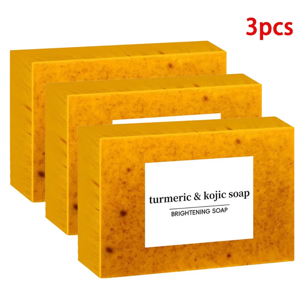 Savon Artisanal 100g Curcuma Citron Acide Kojique - Nettoyage Profond Visage Corps