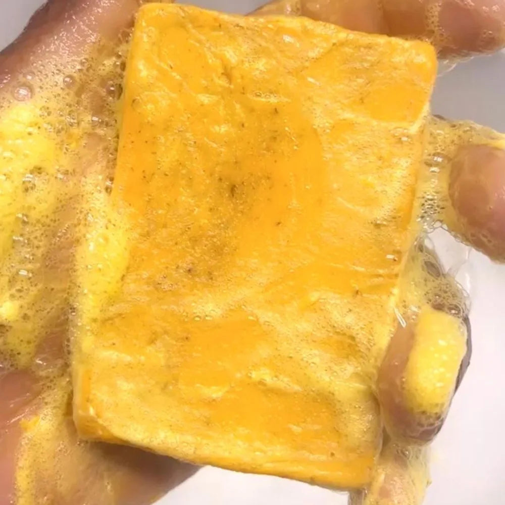 100g de savon à la main au curcuma, savon à l’acide kojique au citron, savon pour la douche et le visage Nettoyage en profondeur pour les soins de la peau du visage et du corps
