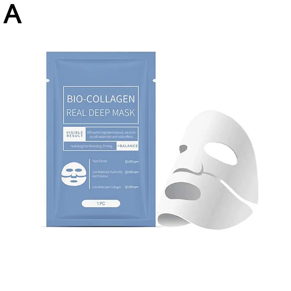 Bio Collagen Real Deep Mask Shrink Pores Deep Hydrating Overnight Face Mask Moisturizing Refreshing Brightening Face Skin Care