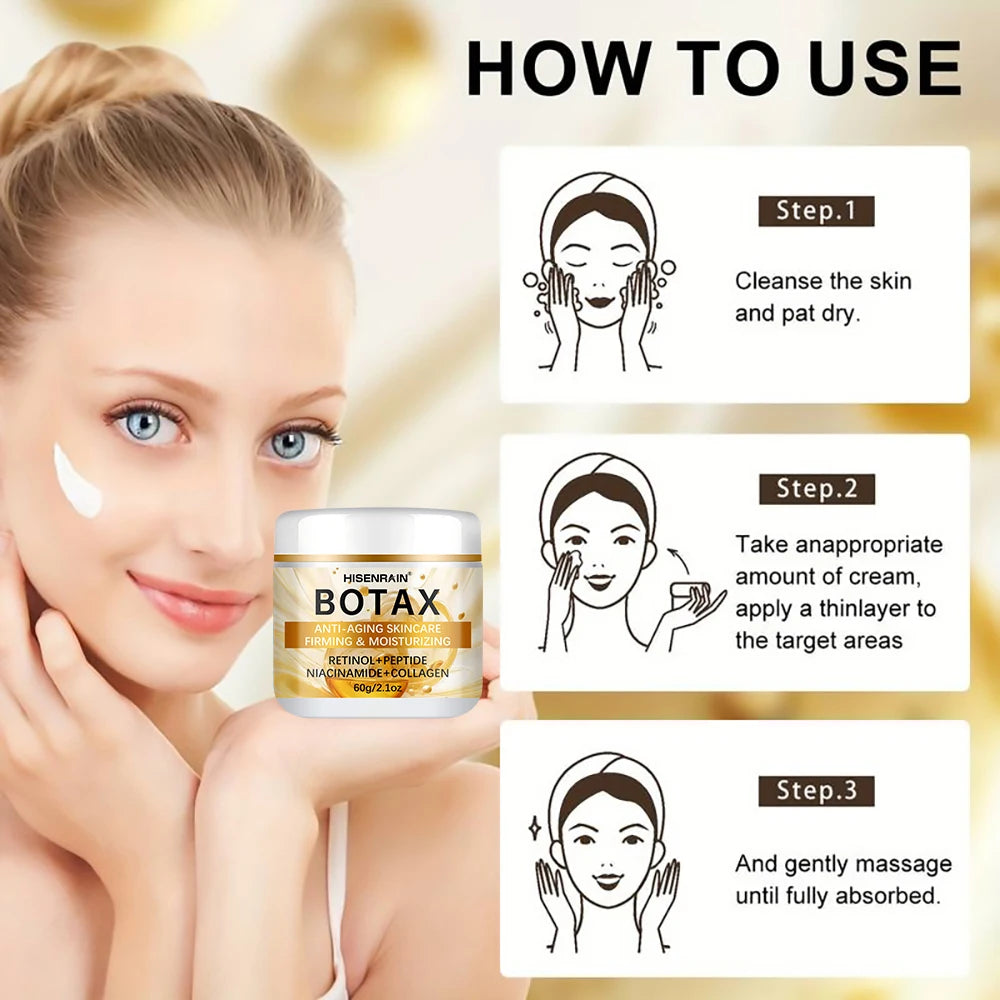 Crème Visage Anti-Âge HISENRAIN Effet Botax - Hydratation Profonde - Réparation Transitions Saisonnières - Soin Hiver