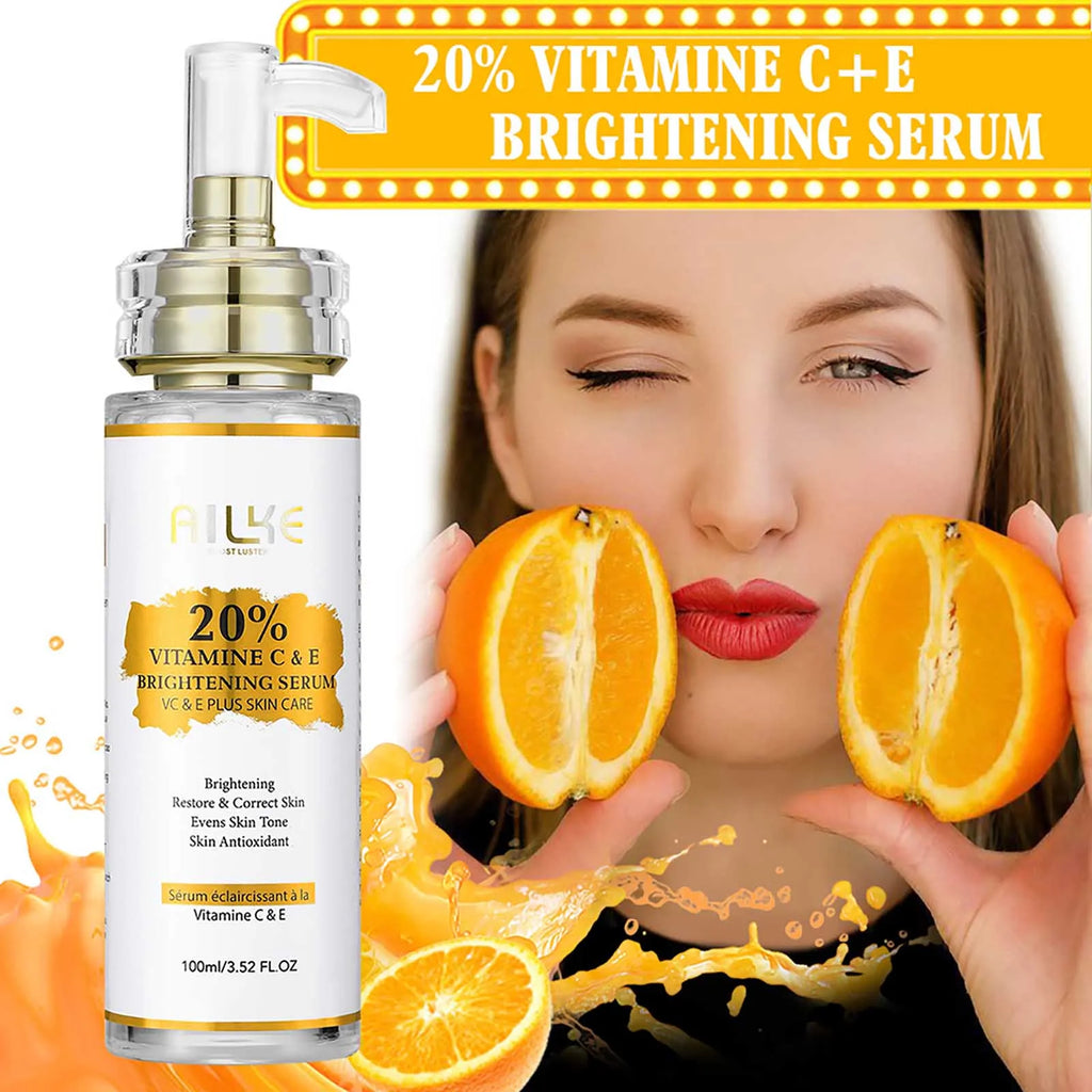 Kit AILKE Vitamine C - Sérum & Crème Éclaircissants Corps