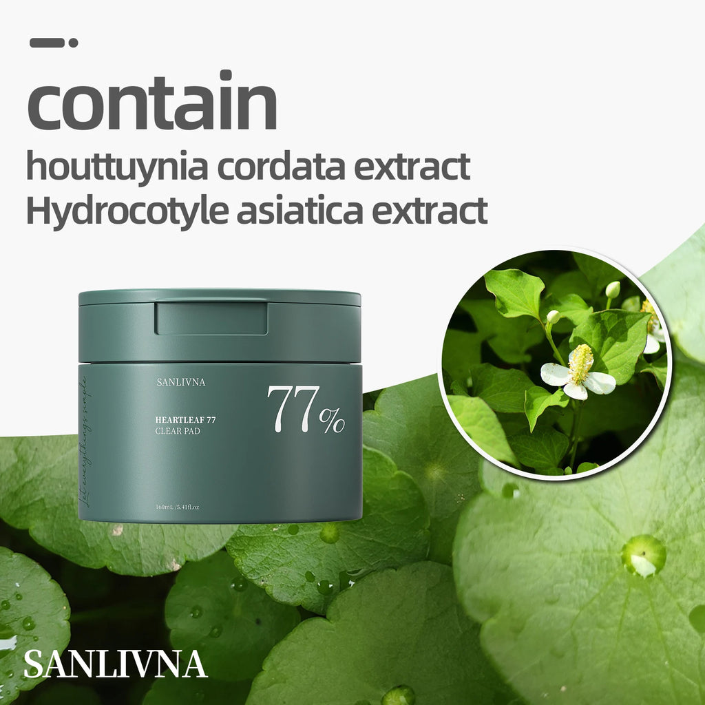 Heartleaf 77 Toning Pads, Moisturizing Pore Care, for Face Hydration Heartleaf Extract Moisturizing Centella Asiatica 160ML