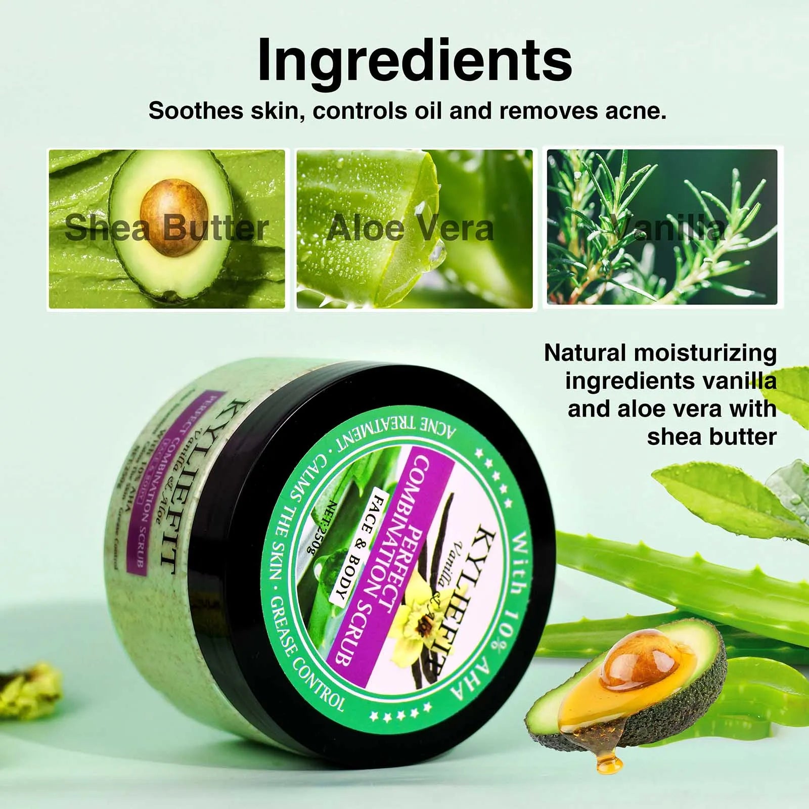 KYLIEFIT-Ensemble de gIslande biologique de qualité supérieure, visage, corps, jambes, genoux, pieds, bras et mains, peau propre, taches SAP, hydratant