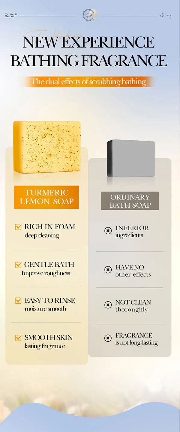 Savon à l’huile essentielle de citron à l’acide kojique, savon à particules givré, savon exfoliant physique fait à la main