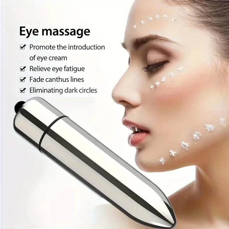 Portable Facial Massager - Eye & Face Vibrating Beauty Tool for Skincare Penetration Anti-Aging & Travel Use Fascia Tools