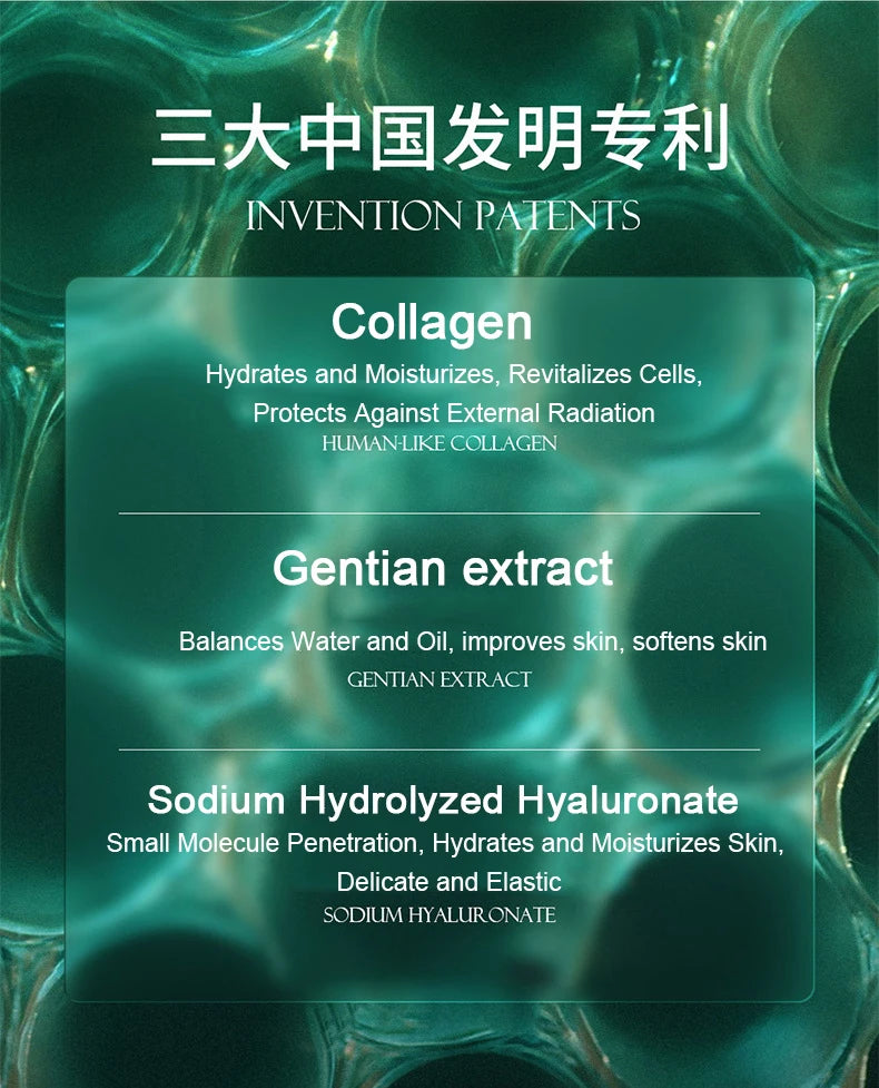 Essence d’acide hyaluronique Crème en poudre de collagène Réparation du visage Hydratant Ligne fine Lifting Raffermissant Soins de la peau éclaircissants