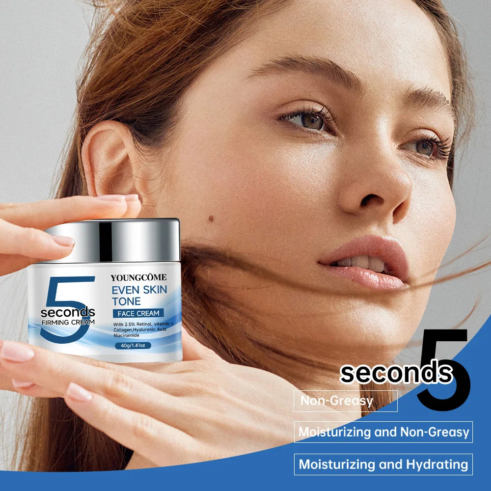 Crème Visage 5 Secondes - Lissante Raffermissante Anti-Poches Anti-Âge